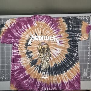 Metallica One Tshirt XXL Tie Dye Pushead Skull Mummy Band Music Streetwear Y2K